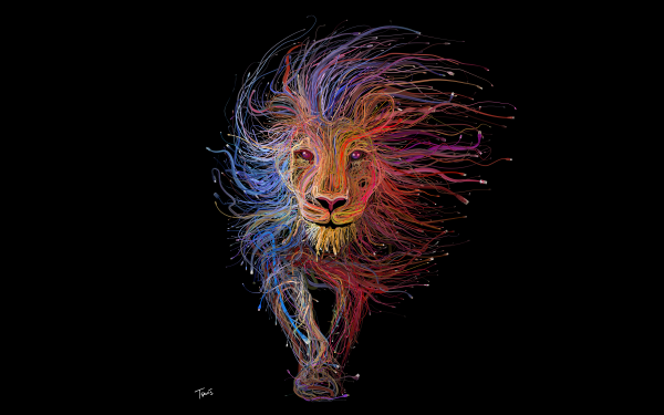 Fantasy Lion Fantasy Animals Colors Colorful HD Wallpaper | Background Image