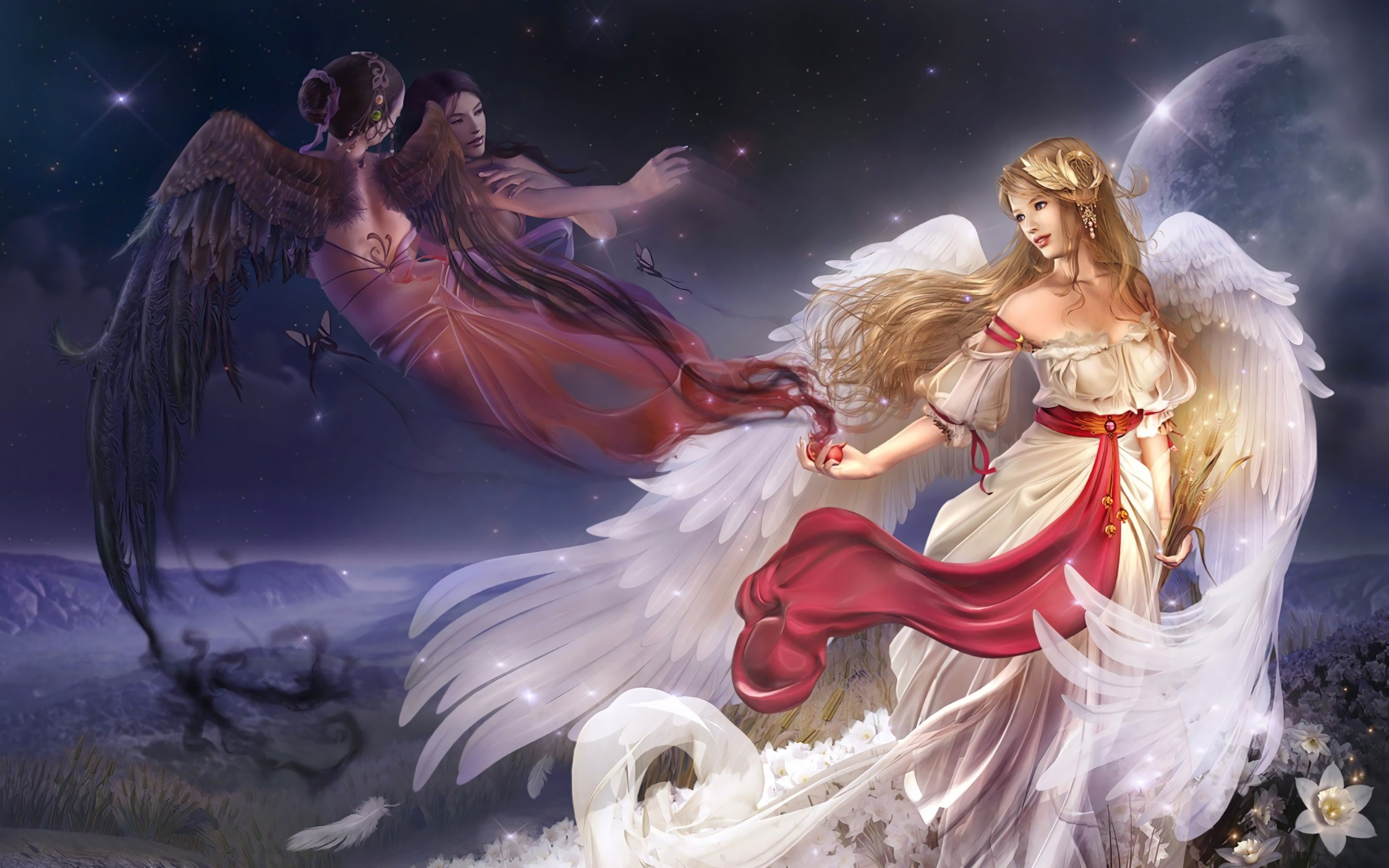 Download Wings Blonde Fantasy Angel HD Wallpaper