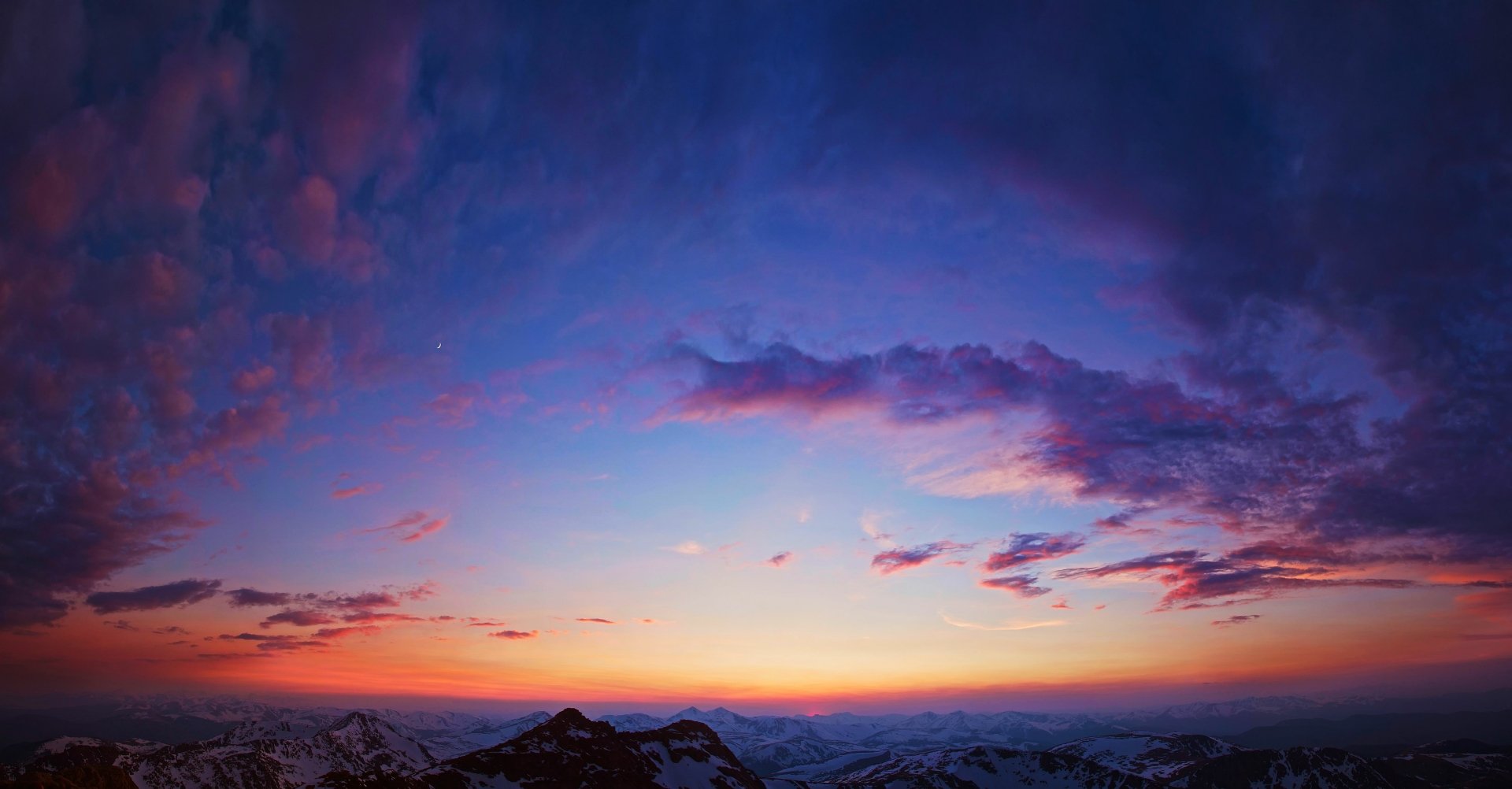 Download Mountain Horizon Landscape Sky Colorado Mount Evans Sunset Nature Scenic 4k Ultra HD Wallpaper