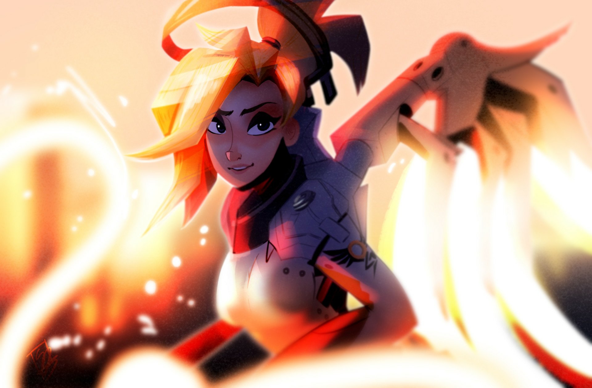 Mercy Poses Iphone Wallpaper