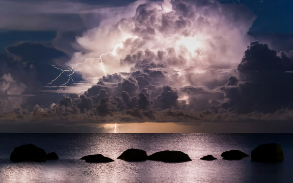 Earth Storm Sky Cloud Lightning Horizon HD Wallpaper | Background Image