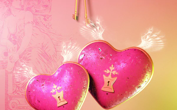  Pink Hearts and Keys