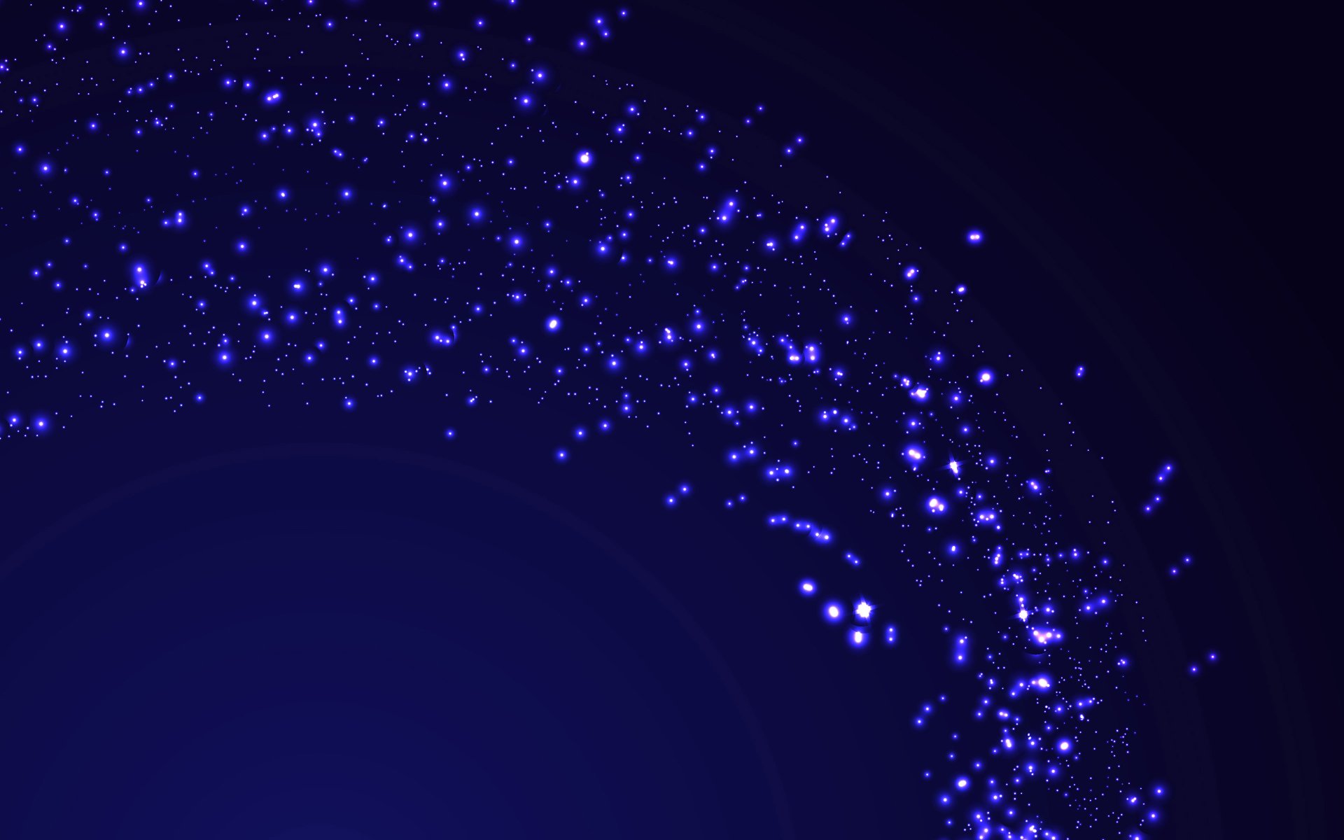 Abstract image of glowing blue stars arranged in a circular pattern on a dark background, rendered in 4K Ultra HD as a PC desktop wallpaper and background.