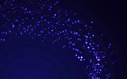 Abstract image of glowing blue stars arranged in a circular pattern on a dark background, rendered in 4K Ultra HD as a PC desktop wallpaper and background.