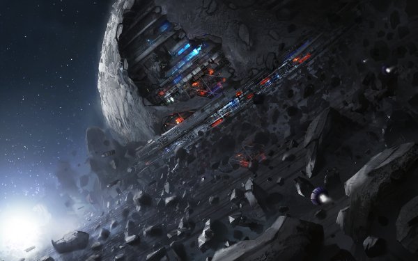 Sci Fi Moon HD Wallpaper | Background Image