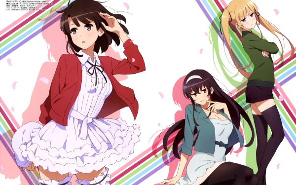 Anime Saekano: How to Raise a Boring Girlfriend Utaha Kasumigaoka Megumi Katō Eriri Spencer Sawamura HD Wallpaper | Background Image