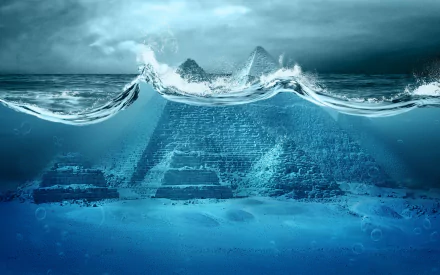 fantasy pyramid HD Desktop Wallpaper | Background Image