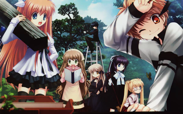 Sakuya Ohtori Kotarou Tennouji Akane Senri Sakuya Ootori Chihaya Ohtori Shizuru Nakatsu Lucia Konohana Kotori Kanbe Anime Rewrite HD Desktop Wallpaper | Background Image