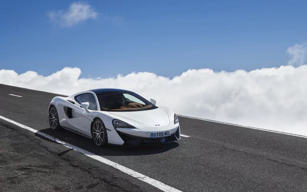white car car supercar McLaren vehicle McLaren 570GT HD Desktop Wallpaper | Background Image