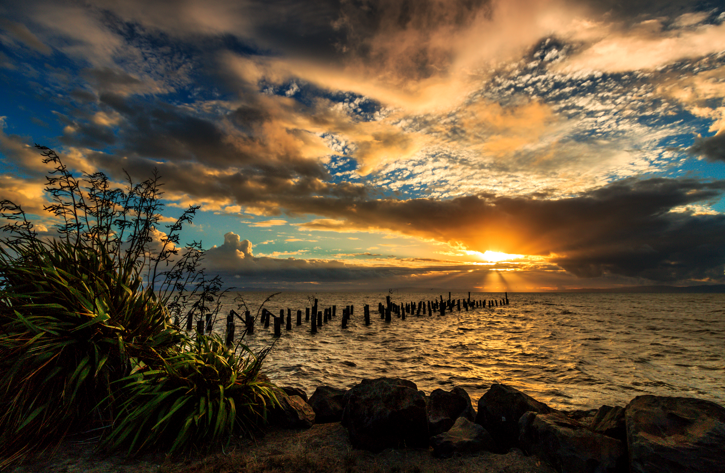 Beach Sunset HD Wallpaper | Background Image | 2450x1600 ...
