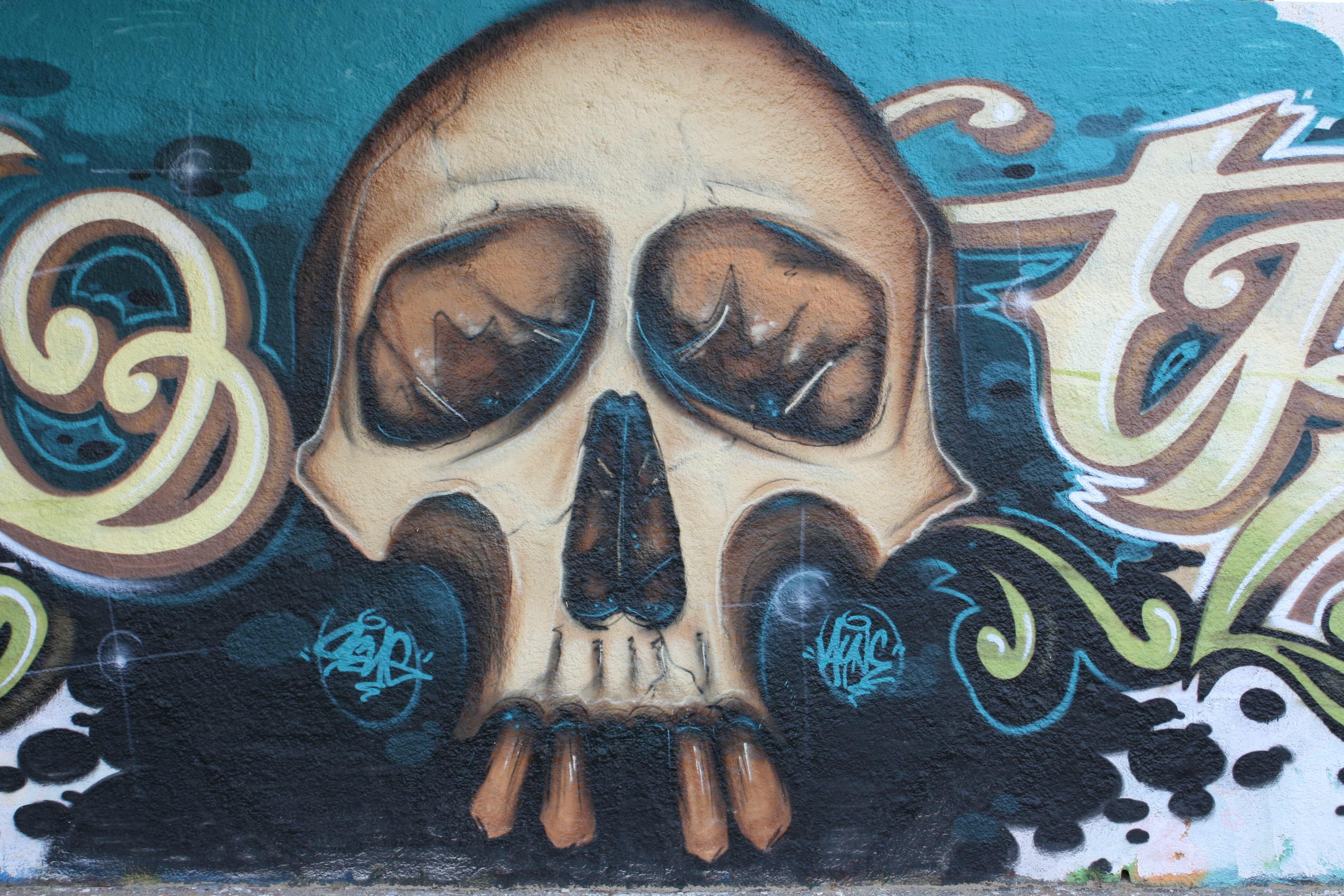 Skull Graffiti by vandonov