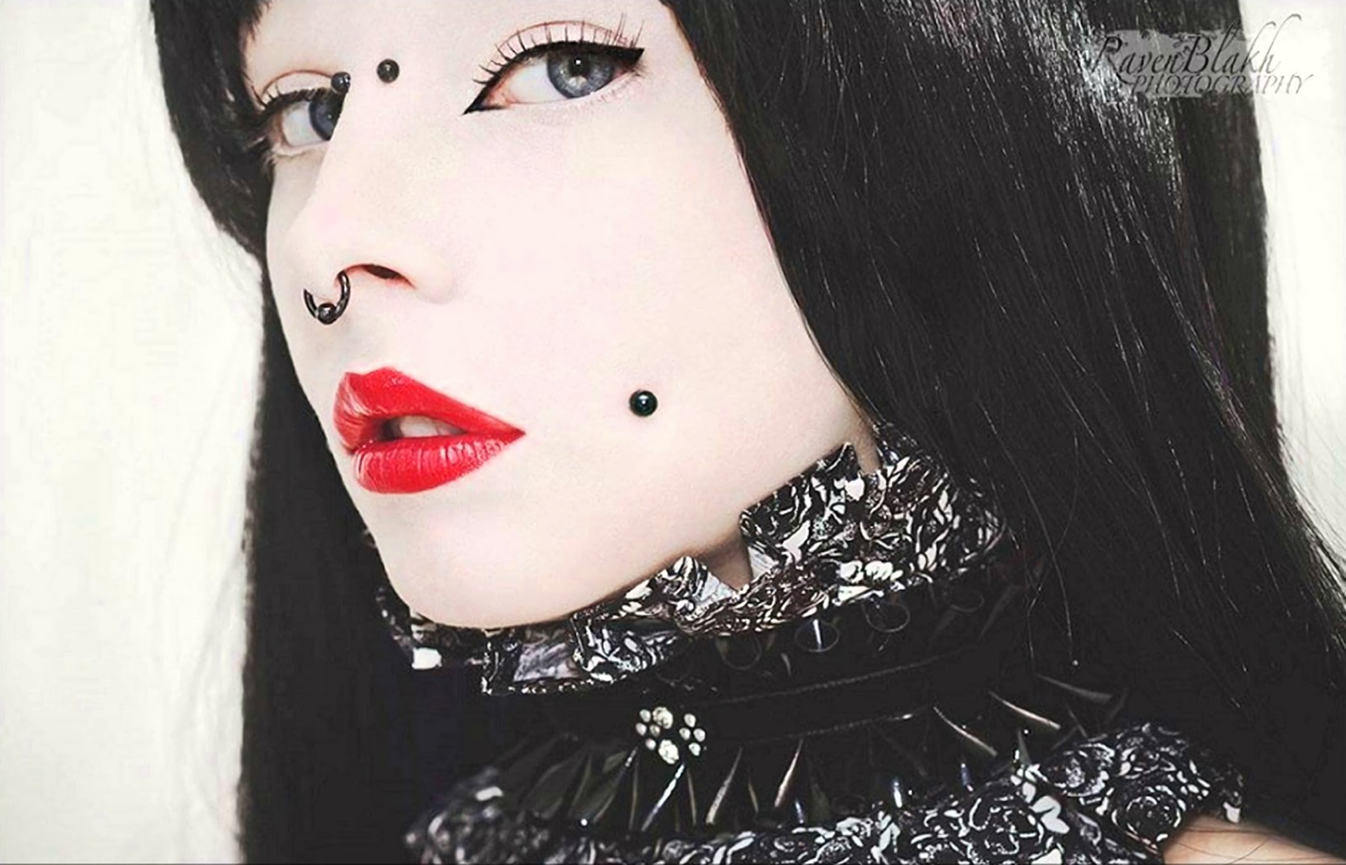 Download Lipstick Piercing Woman Gothic HD Wallpaper by RavenBlakh