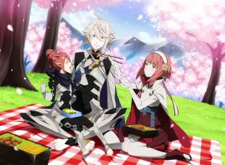 Corrin (Fire Emblem) Sakura (Fire Emblem) Kana (Fire Emblem) video game Fire Emblem Fates HD Desktop Wallpaper | Background Image