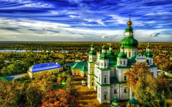 Religious Church Churches Russia Panorama Landscape Horizon HD Wallpaper | Background Image
