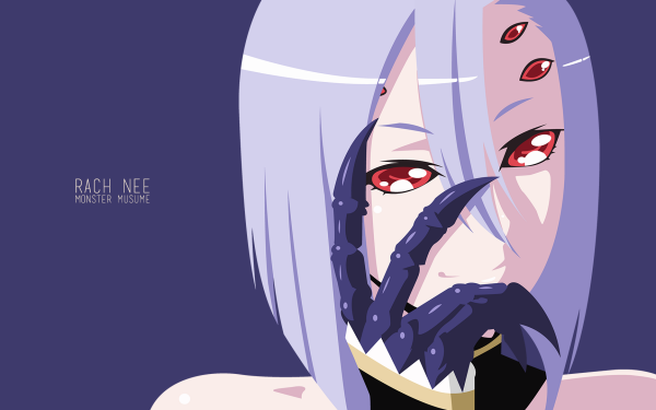 Anime Monster Musume Everyday Life with Monster Girls Red Eyes Purple Hair Rachnera Arachnera HD Wallpaper | Background Image