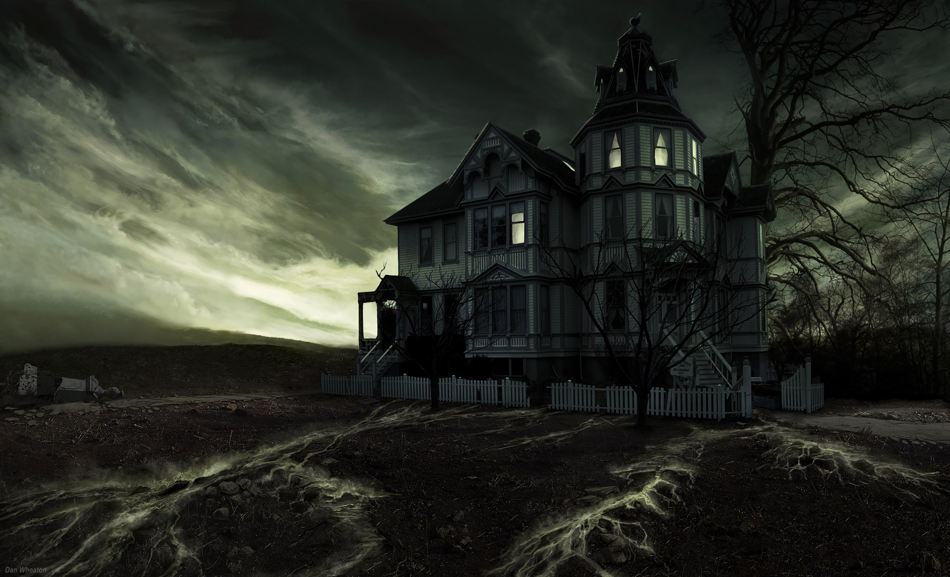 Haunted Victorian House Dark Abandoned HD Wallpaper