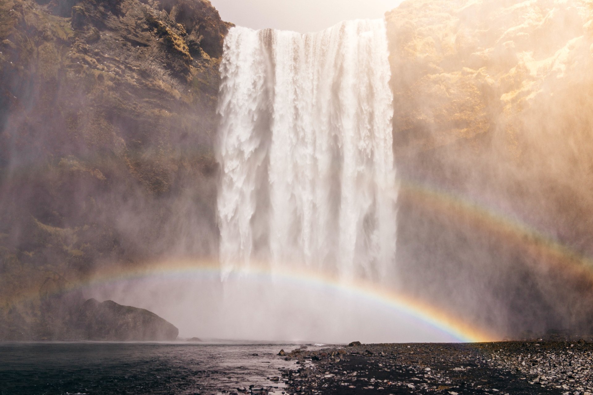 Download Nature Rainbow Waterfall 4k Ultra HD Wallpaper