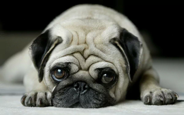  a cute looking pug
