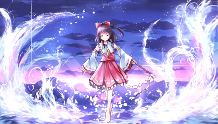 Reimu Hakurei Anime Touhou HD Desktop Wallpaper | Background Image