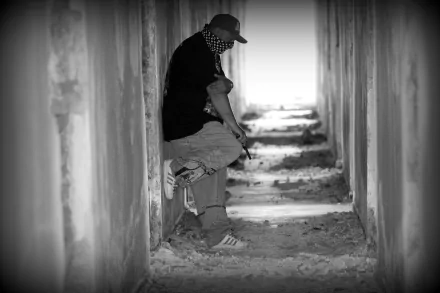  Gangster with a gun by AdinaVoicu