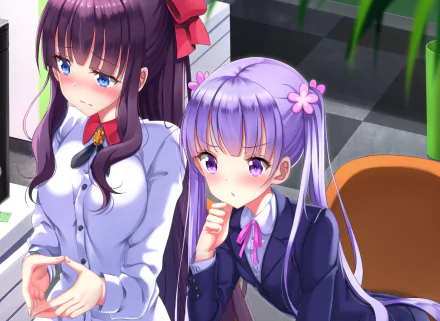 Hifumi Takimoto Aoba Suzukaze Anime New Game! HD Desktop Wallpaper | Background Image