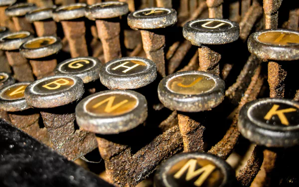 rust close-up man made typewriter HD Desktop Wallpaper | Background Image