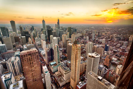  Aerial view of Chicago, Illinois by Michael Matti