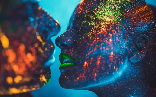 lips face photography Fluorescent HD Desktop Wallpaper | Background Image