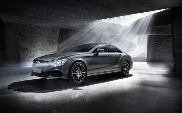 silver car car Mercedes-Benz vehicle Mercedes-Benz CLS-Class HD Desktop Wallpaper | Background Image