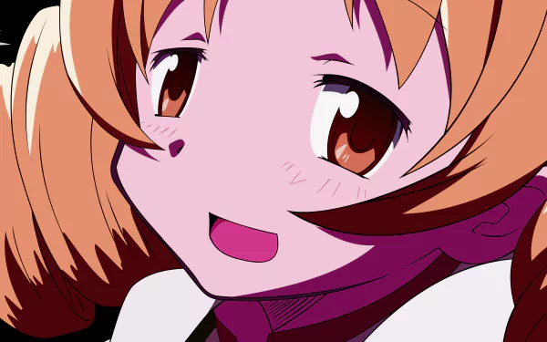 Close-up of Mami Tomoe from Puella Magi Madoka Magica in vibrant anime style, rendered in 4K Ultra HD for a vivid PC desktop background.