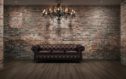 wall couch lounge chandelier man made room HD Desktop Wallpaper | Background Image