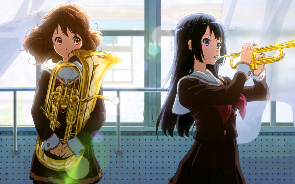 Anime Sound! Euphonium Reina Kousaka Kumiko Oumae HD Wallpaper | Background Image