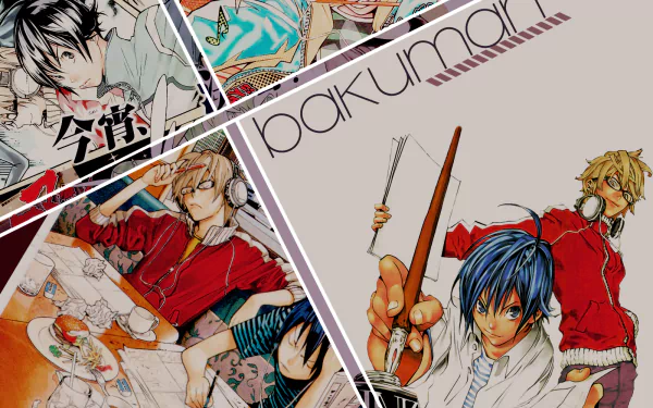 Moritaka Mashiro Akito Takagi Anime Bakuman HD Desktop Wallpaper | Background Image