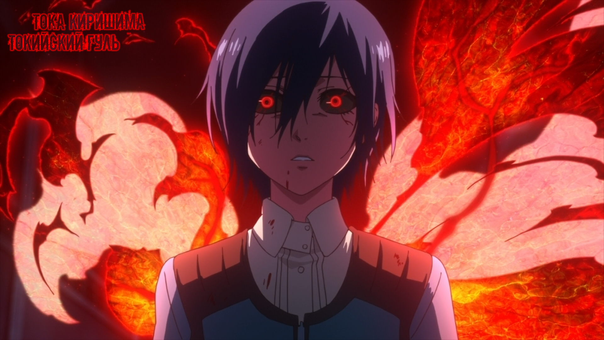 Download Short Hair Purple Hair Red Eyes Face Touka Kirishima Anime Tokyo  Ghoul HD Wallpaper