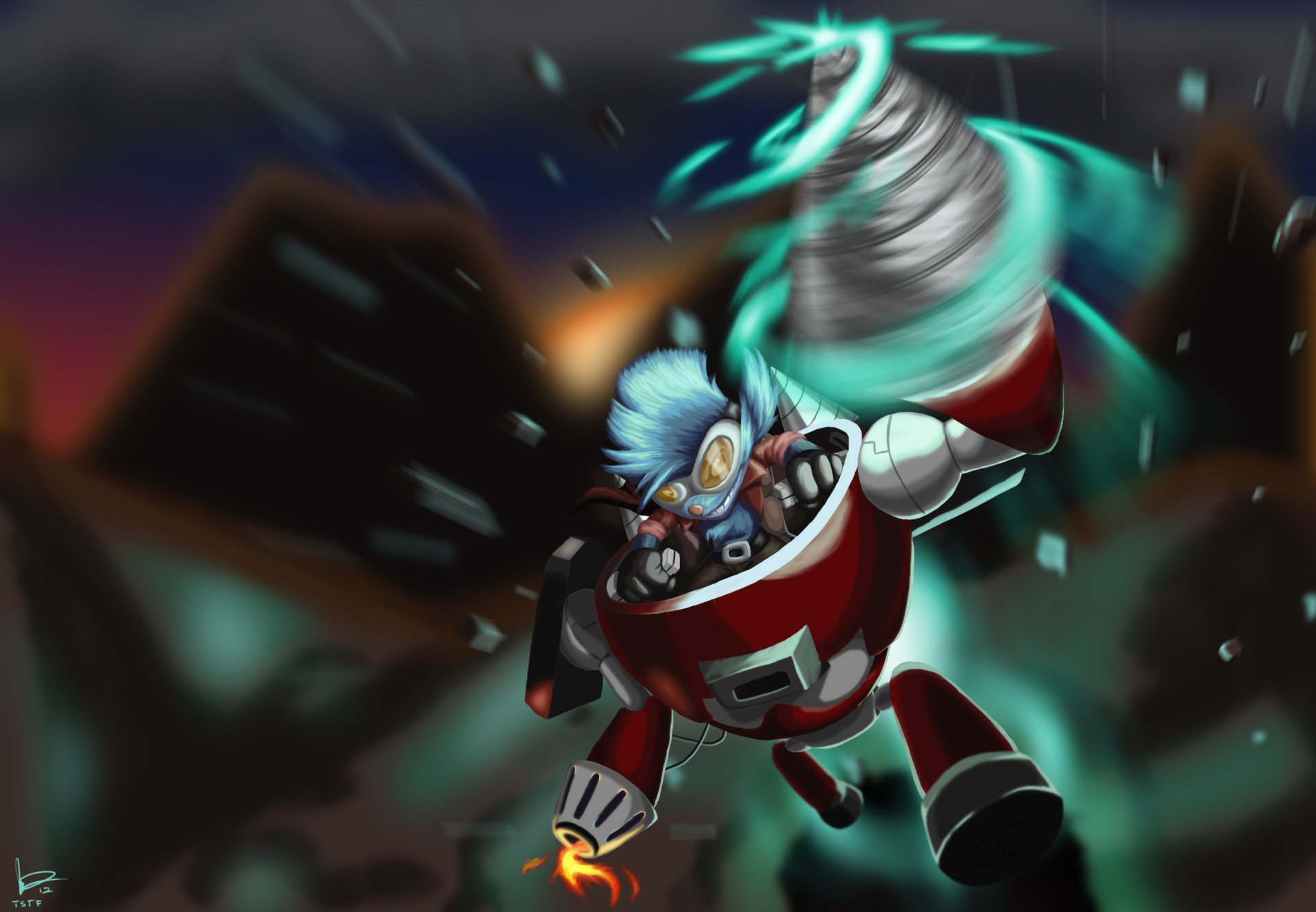 Download Rumble (League Of Legends) Video Game League Of Legends HD Wallpaper by Jeff LeDrew