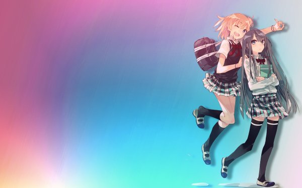 Anime My Teen Romantic Comedy SNAFU Yui Yuigahama Yukino Yukinoshita Schoolgirl HD Wallpaper | Background Image