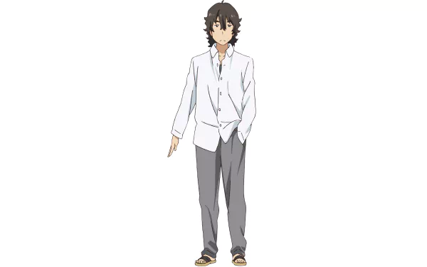 A character from Kono Bijutsubu ni wa Mondai ga Aru! (This Art Club Has a Problem!) stands casually, featuring an HD wallpaper design that captures the anime's unique style.
