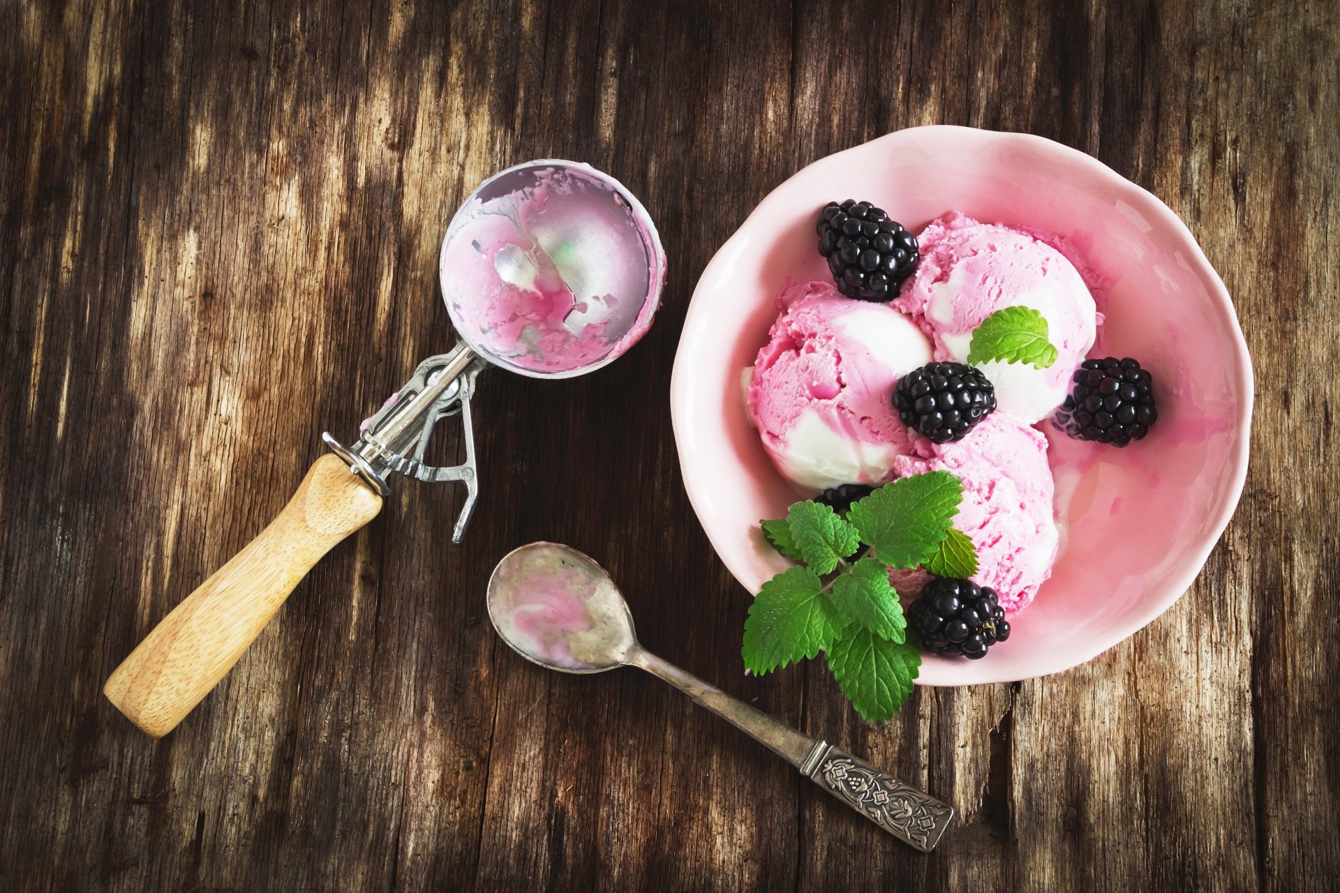 Download Blackberry Food Ice Cream 4k Ultra HD Wallpaper