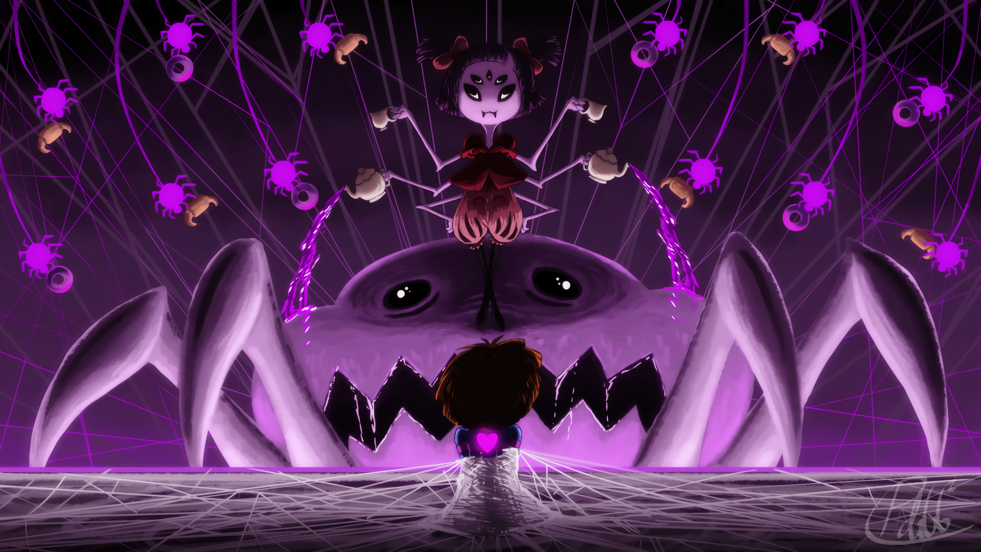 Download Muffet (Undertale) Frisk (Undertale) Video Game Undertale HD  Wallpaper by Pdubbsquared