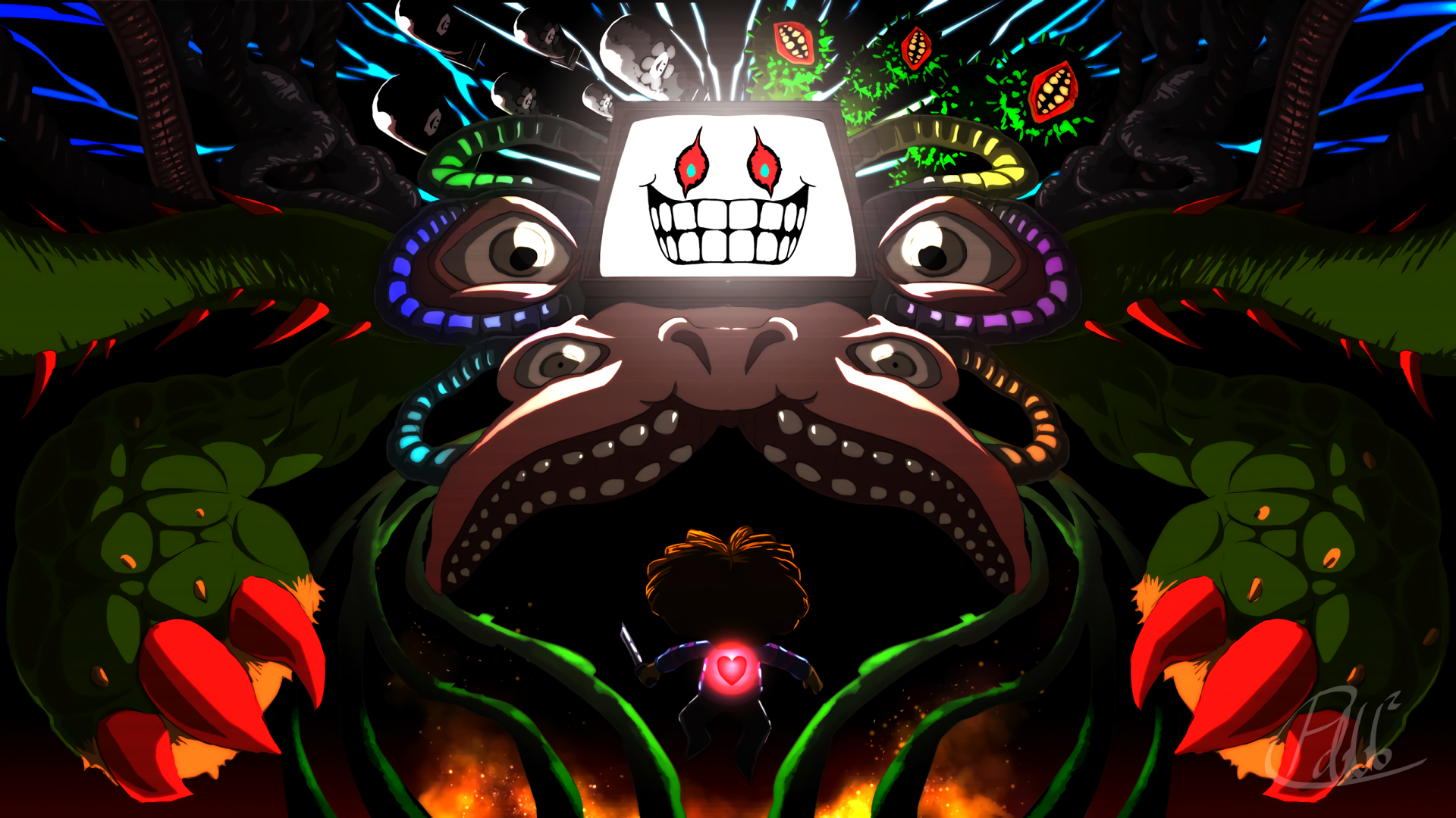 HD Wallpaper Omega Flowey Frisk Undertale By Pdubbsquared 
