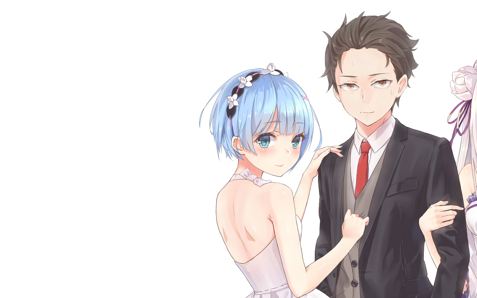 Download Subaru Natsuki Rem (Re:ZERO) Emilia (Re:ZERO) Anime Re:Zero -  Starting Life In Another World HD Wallpaper