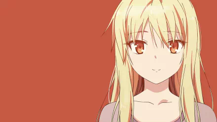 A vibrant HD wallpaper featuring Mashiro Shiina from the anime Sakurasou no Pet na Kanojo, showcasing her signature blonde hair and warm expression against a rich, simple background.