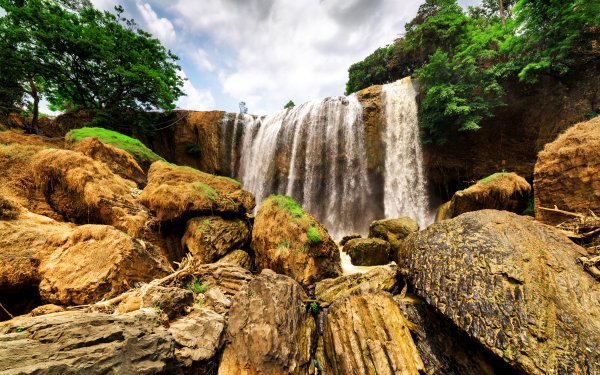 Nature Waterfall Waterfalls Vietnam HD Wallpaper | Background Image