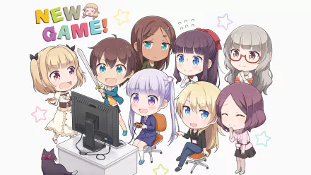 Anime New Game! HD Desktop Wallpaper | Background Image