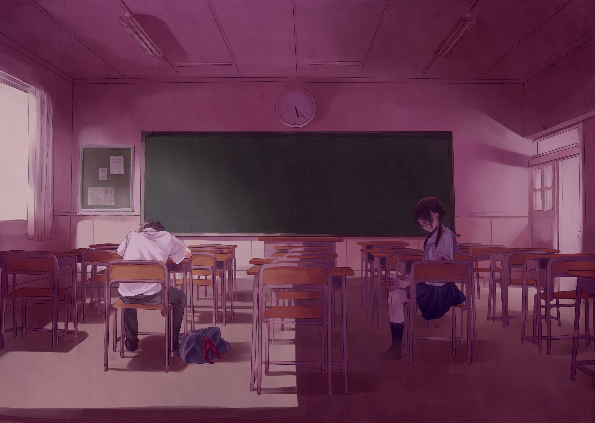 Anime Background - Classroom  Anime backgrounds classroom, Anime