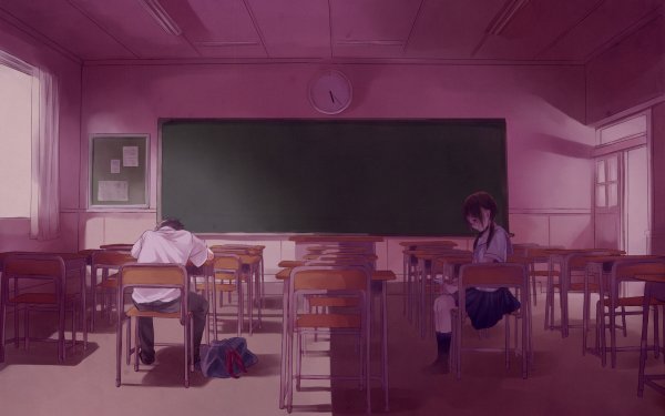 Anime Classroom School School Uniform HD Wallpaper | Background Image
