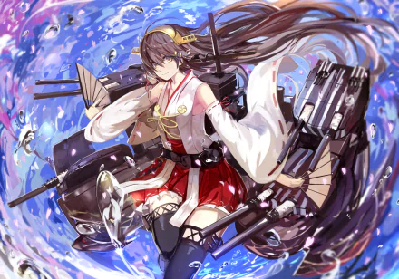 Kongou (Kancolle) Anime Kantai Collection HD Desktop Wallpaper | Background Image