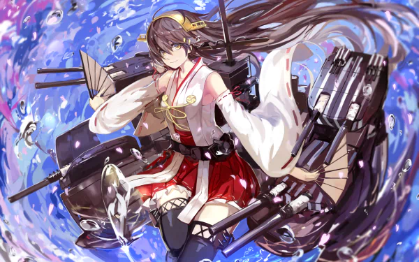 Kongou (Kancolle) Anime Kantai Collection HD Desktop Wallpaper | Background Image