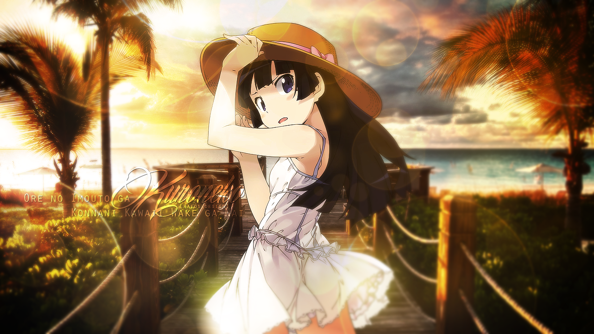 Oreimo Sunset Stroll: HD Anime Wallpaper Bliss by kikiaryos