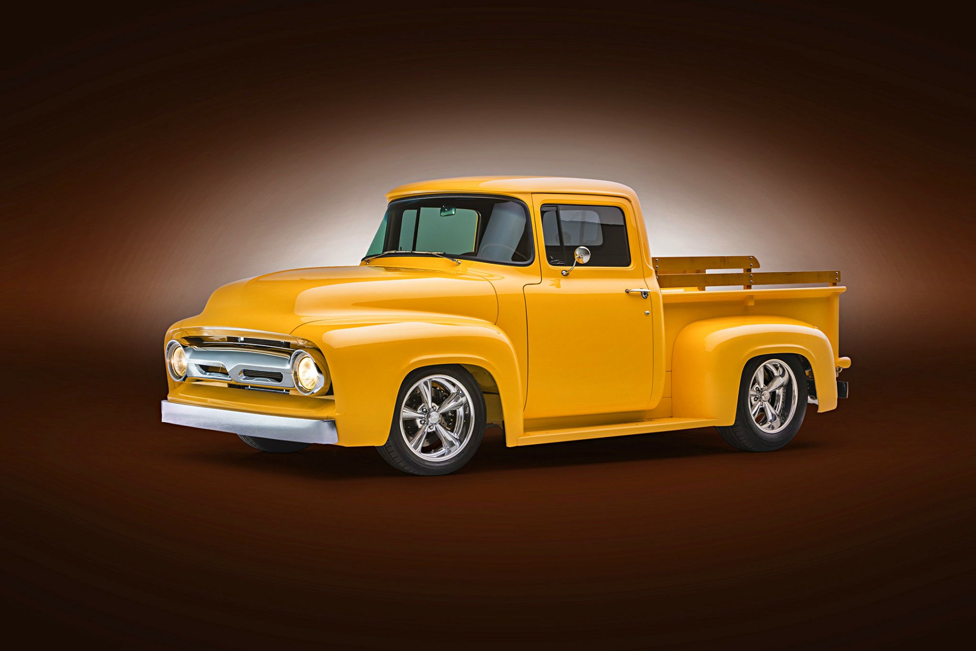 Download Hot Rod 1956 Ford F100 Vehicle Ford F100 HD Wallpaper